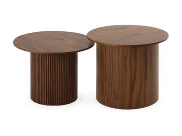 Набор из двух журнальных столиков Mono 50 коричневого цвета