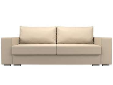 Прямой диван-кровать Исланд бежевого цвета (экокожа)