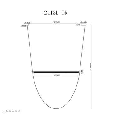 Светильник подвесной iLedex Rocks 2413L OR