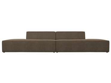 Прямой модульный диван Монс Лофт коричневого цвета