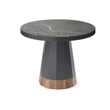 Обеденный стол раздвижной Хатиса L черно-коричневого цвета