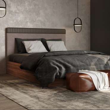 Кровать Menorca 160х200 бежево-коричневого с подъемным механизмом