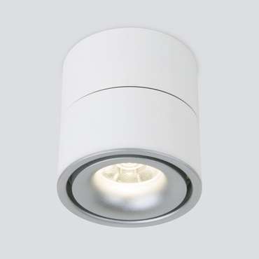 Накладной потолочный светодиодный светильник DLR031 15W 4200K 3100 белый матовый/серебро Klips