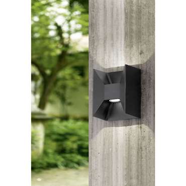 Уличный настенный светильник Morino черного цвета