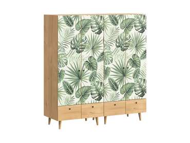 Композиция Frida 12 с принтом Monstera на деревянных ножках