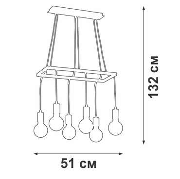 Люстра V4550-2/6S, 6хE27 макс. 60Вт