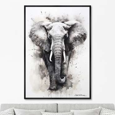 Репродукция картины Walking elephants, No 1, 2024г.