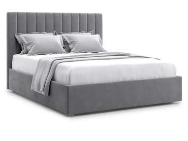 Кровать Premium Mellisa 160х200 серого цвета с подъемным механизмом