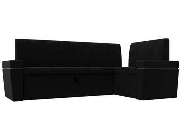 Угловой диван-кровать Деметра черного цвета правый угол