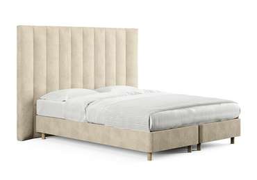 Кровать Barbara 160х200 кремового цвета с двумя основаниями