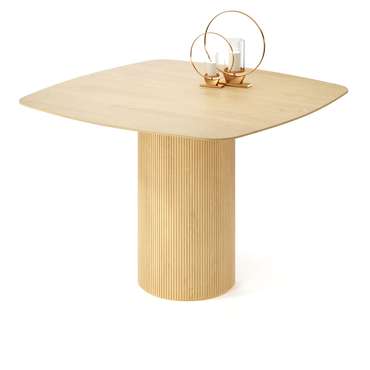 Обеденный стол квадратный Субра бежевого цвета
