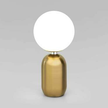 Настольный светильник Bubble золотого цвета со стеклянным плафоном
