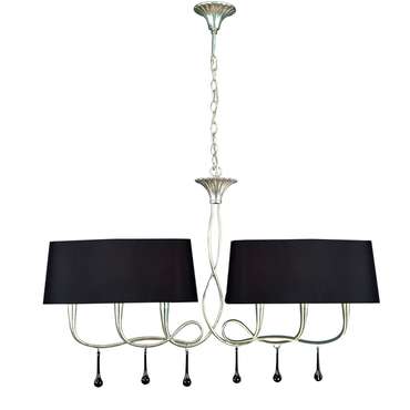 Подвесной светильник Paola Painted Silver 3531 (ткань, цвет черный)