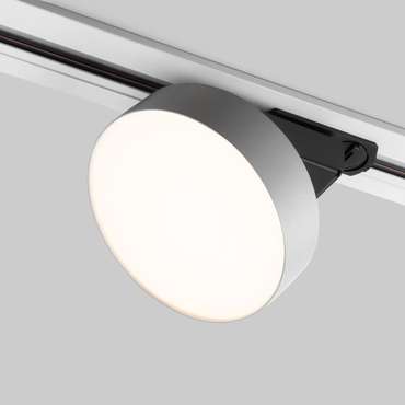 Трековый светодиодный светильник для однофазного шинопровода Pila серебряного цвета