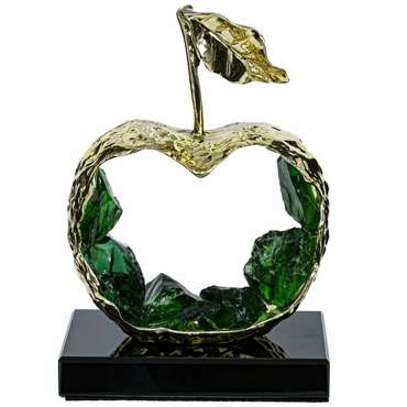 Фигура декоративная Яблоко зелено-золотого цвета