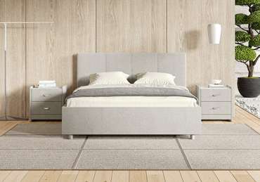 Кровать Prato 160х200 серого цвета без основания и подъемного механизма