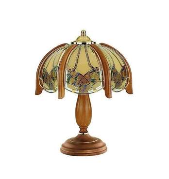 Настольная лампа Jaskolka с деревянным основанием