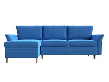 Угловой диван-кровать София голубого цвета левый угол