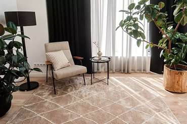 Ковер Wave 160x230 бежевого цвета
