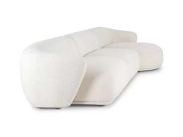 Модульный диван Fabro белого цвета правый