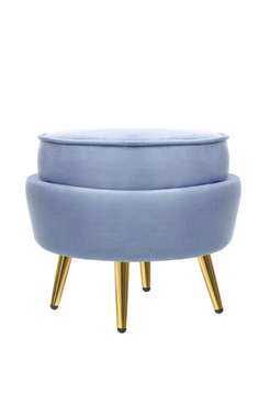 Пуф Pearl Adorn голубого цвета