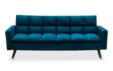 Диван-кровать Felicity темно-синего цвета с коричневыми ножками