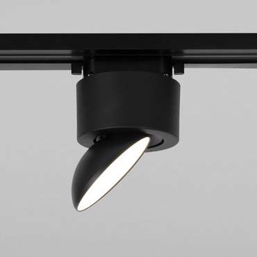 Трековый светильник для однофазного шинопровода Smooth чёрного цвета