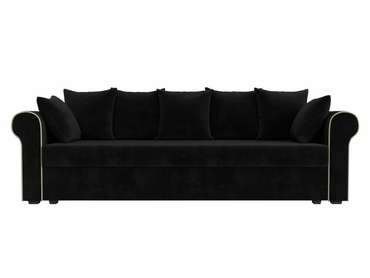 Прямой диван-кровать Рейн черного цвета