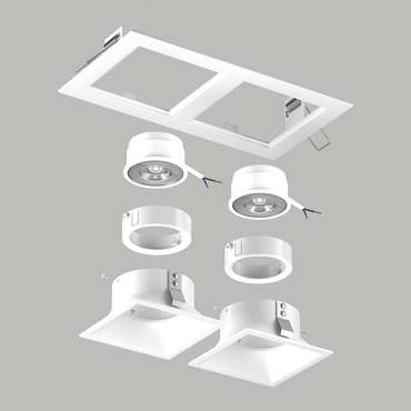 Светильник DOMINO QUADRO под LED модуль/лампу МR16 (214526+214506+214506+214006+214006)