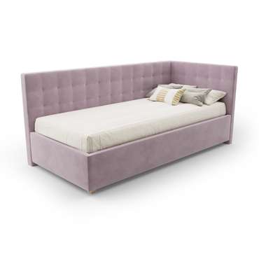 Кровать Версаль 90х200 сиреневого цвета с подъемным механизмом