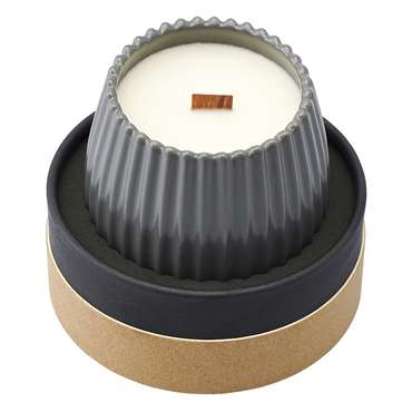 Свеча ароматическая Edge Vetiver&Black cypress серого цвета