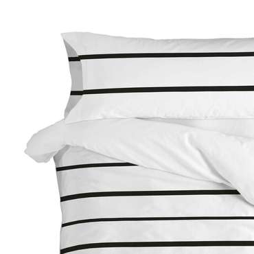 Наволочка Blanc Blush 45x110 бело-черного цвета