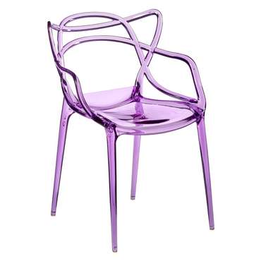 Набор из двух стульев сиреневого цвета с подлокотниками