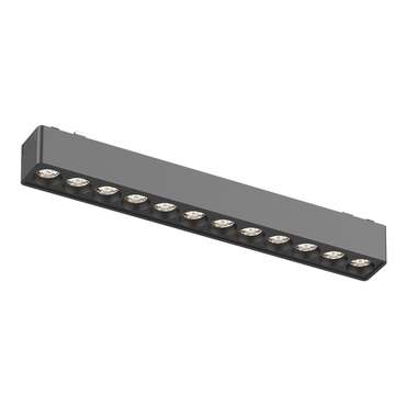 Магнитный трековый светильник Черный LED 1*12W 3000K 710Lm Ra&gt;90 36° IP20 L230xW26xH24 48V SKYFLAT