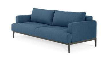 Прямой диван-кровать Бендиго Лайт синего цвета