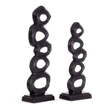 Набор из двух статуэток Reflex черного цвета