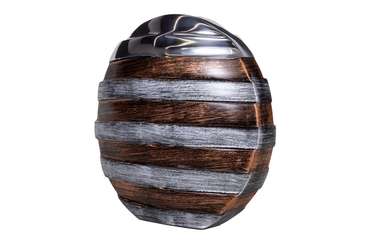 Ваза металлическая Stripes серого цвета