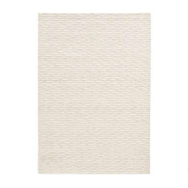 Ковер сплетенный вручную из шерсти Illmare 120x180 белого цвета