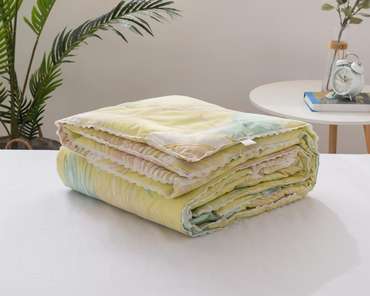 Одеяло Малика 200х220 желто-зеленого цвета