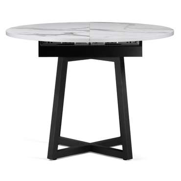 Раскладной обеденный стол Регна черно-белого цвета