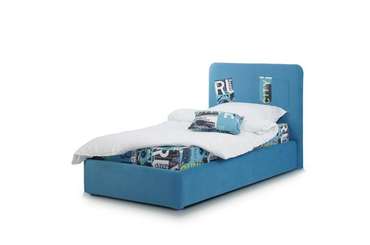 Кровать с подъемным механизмом Fancy 90х190 голубого цвета 