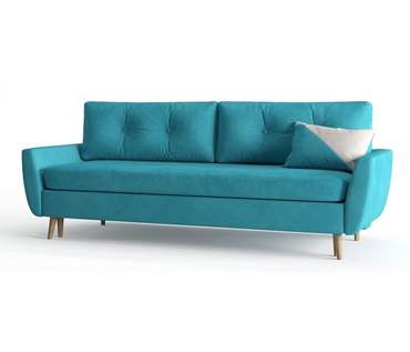 Диван-кровать Авиньон в обивке из велюра Zara голубого цвета