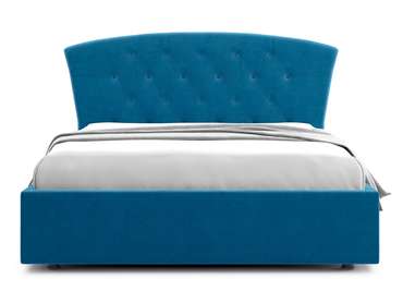 Кровать Premo 160х200 сине-голубого цвета с подъемным механизмом 