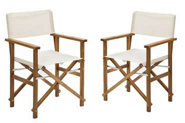 Набор из двух стульев Director бело-бежевого цвета