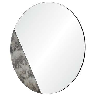 Настенное зеркало Хьюз диаметр 90 серебряного цвета