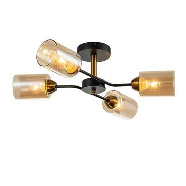 Люстра на штанге VERTIGO 1131/4P Black/Gold (стекло, цвет золото)