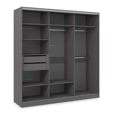 Шкаф-купе Comfort 21.6 темно-серого цвета