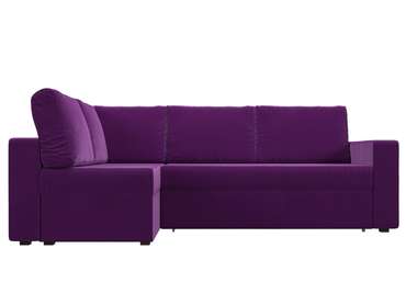 Угловой диван-кровать Оливер фиолетового цвета левый угол