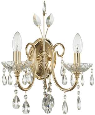 Бра хрусталь Odeon Light Versia 4977/2W подсвечник с подвесками