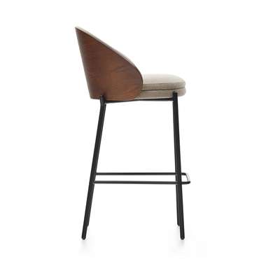 Полубарный стул Eamy бежево-коричневого цвета